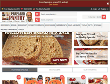 Tablet Screenshot of preparedpantry.com